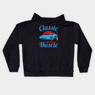 Classic Muscle Car Hot Rod Cartoon Kids Hoodie